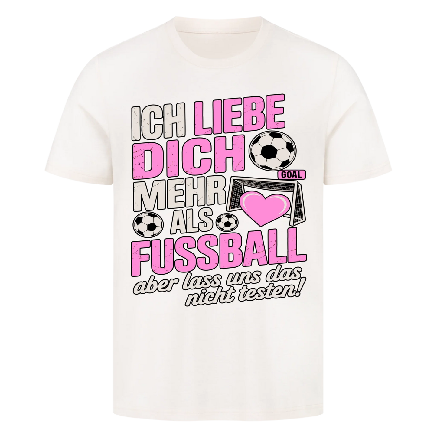 Ich liebe dich mehr als Fussball premium T-Shirt