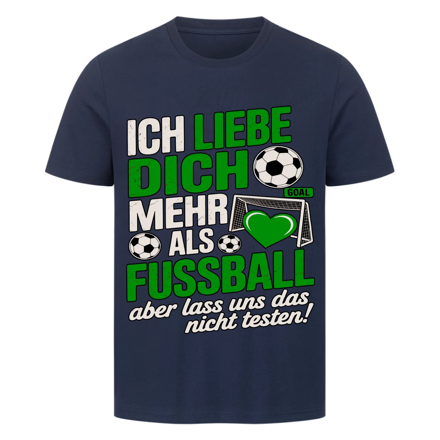 Ich liebe dich mehr als Fussball premium T-Shirt