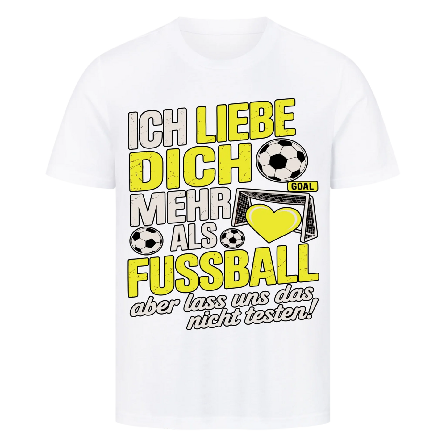 Ich liebe dich mehr als Fussball premium T-Shirt copy 22