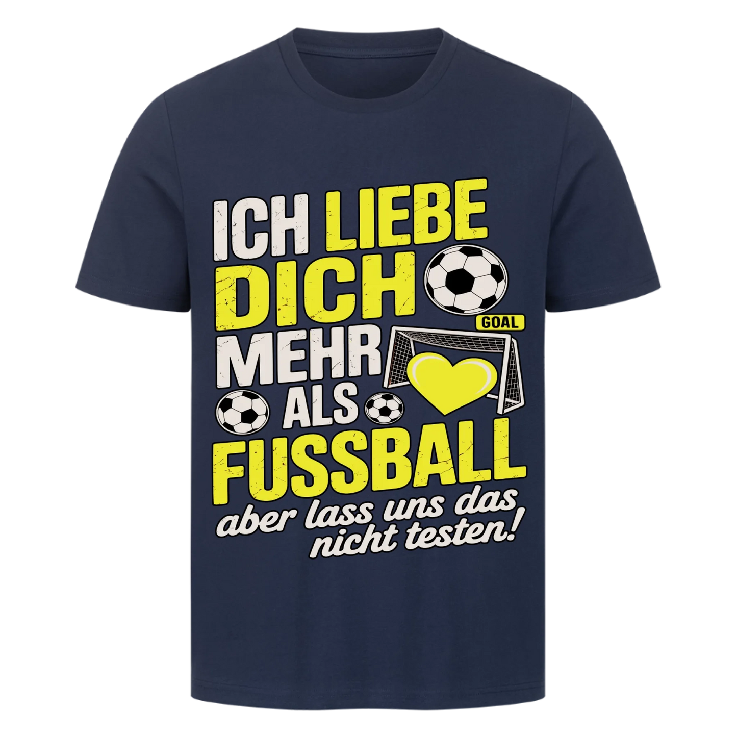 Ich liebe dich mehr als Fussball premium T-Shirt copy 22