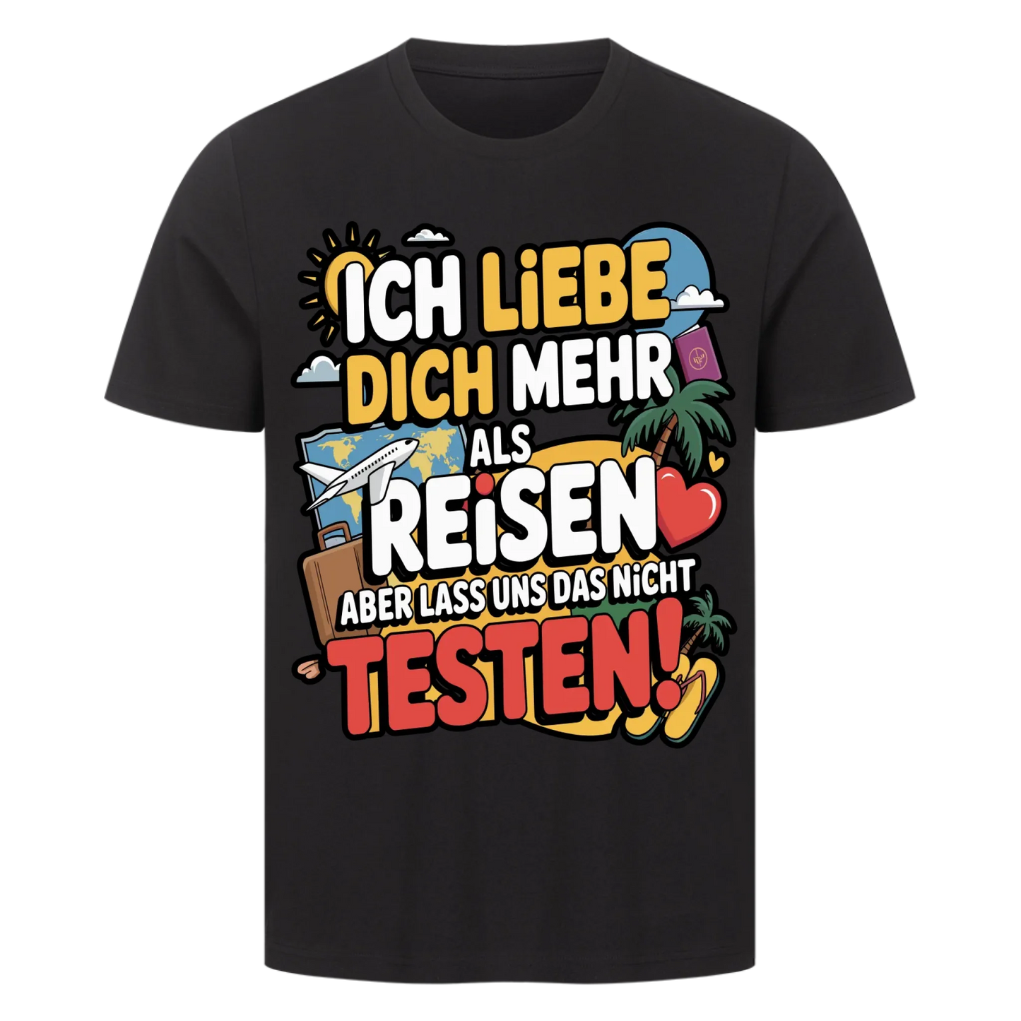 Ich liebe dich mehr als Reisen premium T-Shirt 1