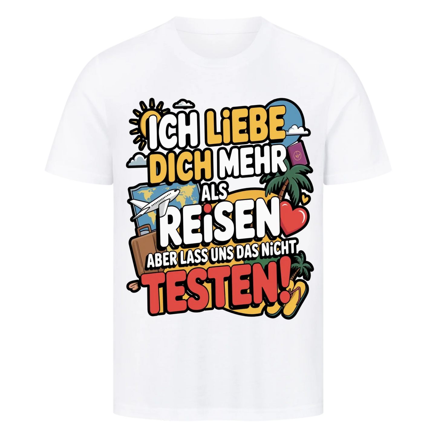 Ich liebe dich mehr als Reisen premium T-Shirt 1