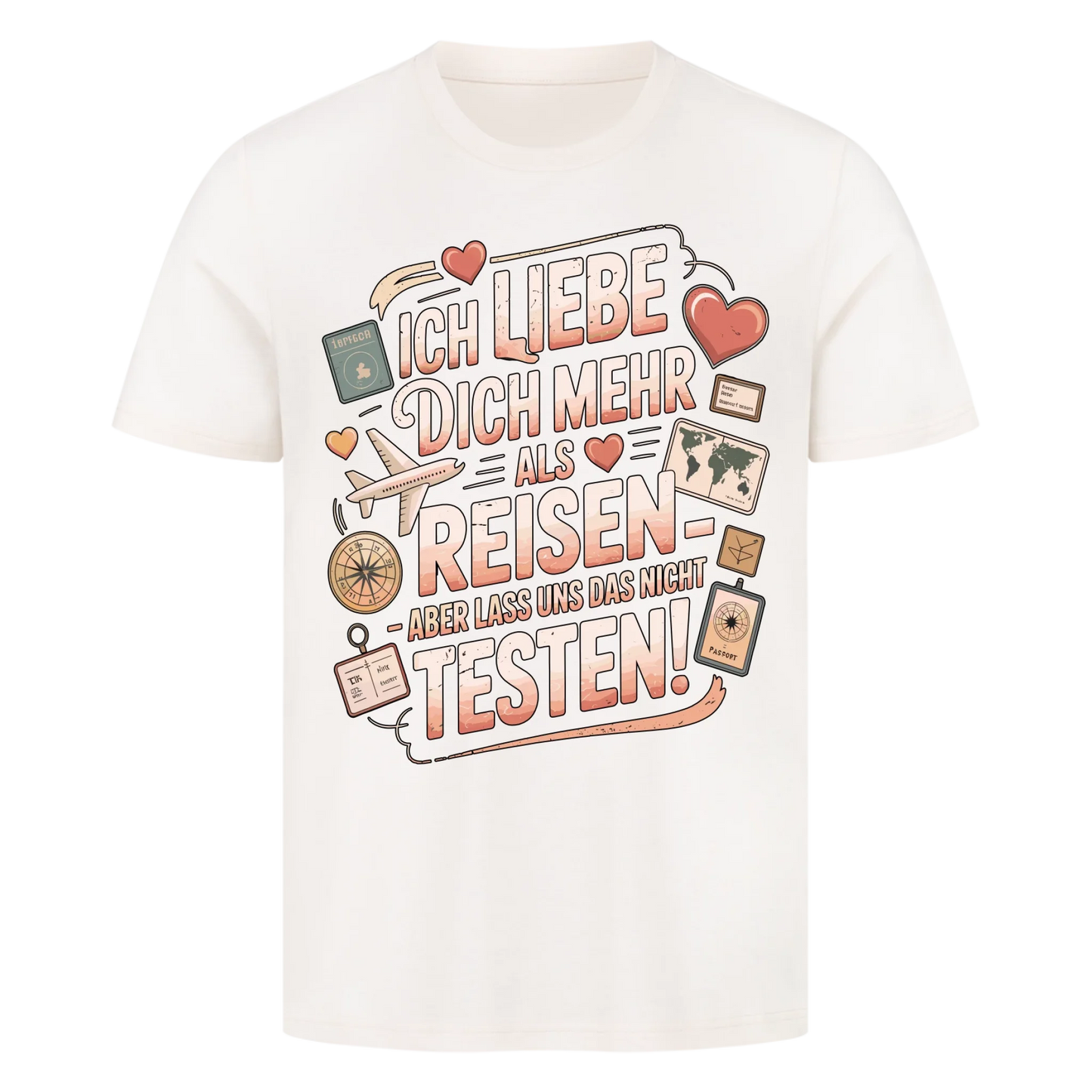 Ich liebe dich mehr als Reisen premium T-Shirt 15