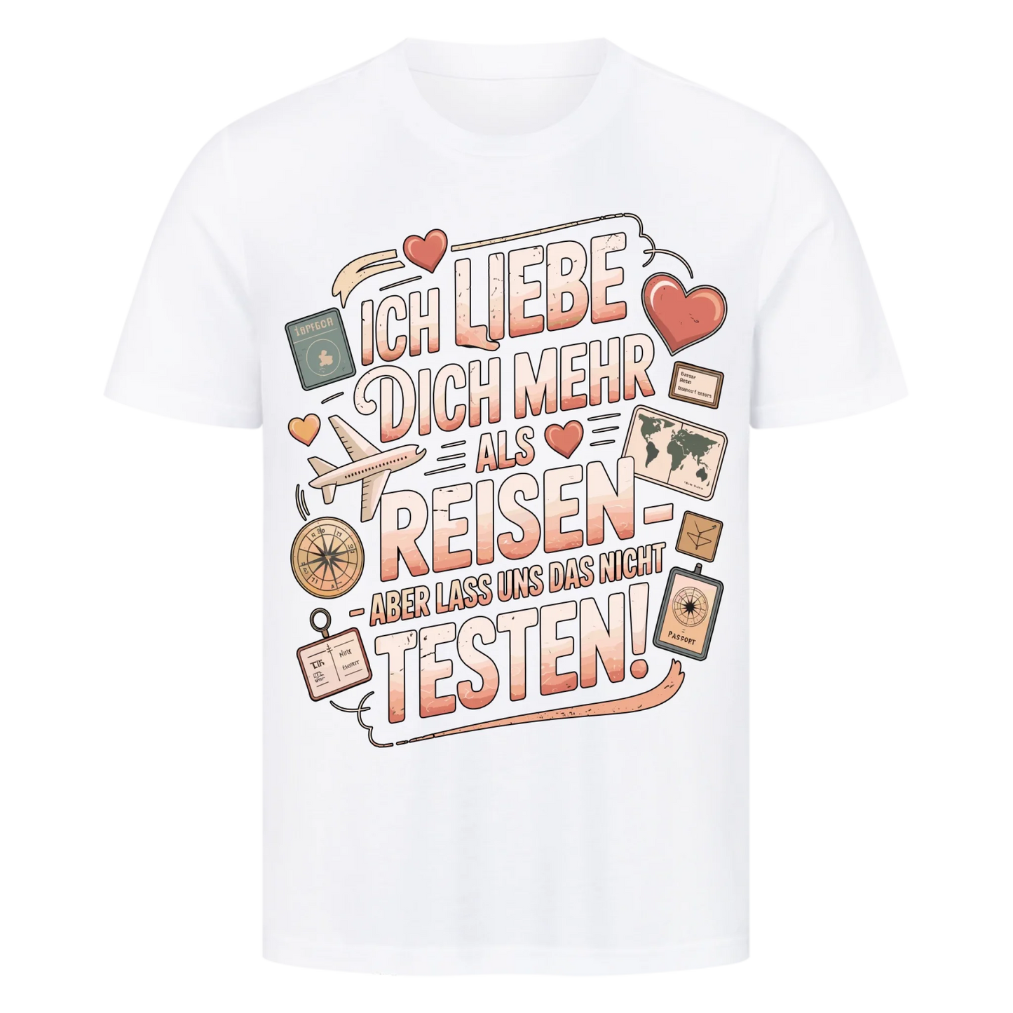 Ich liebe dich mehr als Reisen premium T-Shirt 15