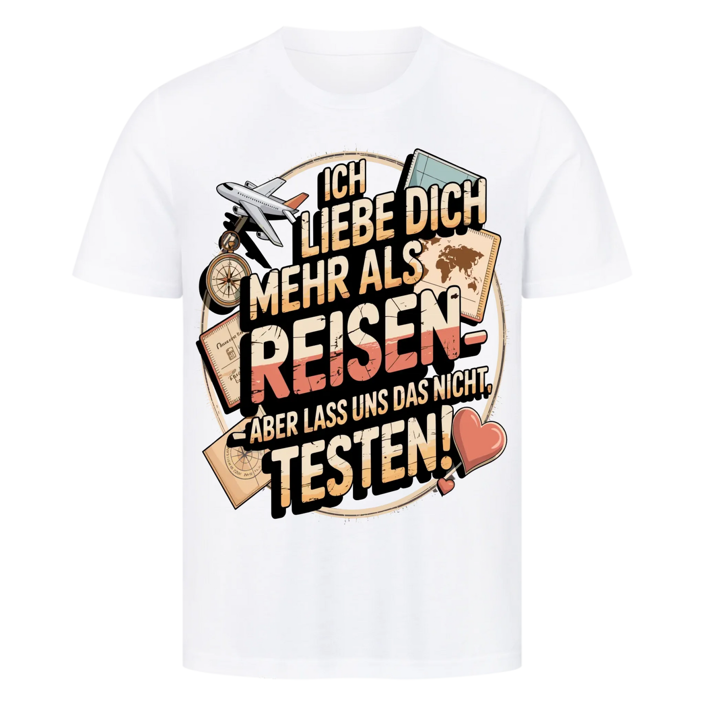Ich liebe dich mehr als Reisen premium T-Shirt 17