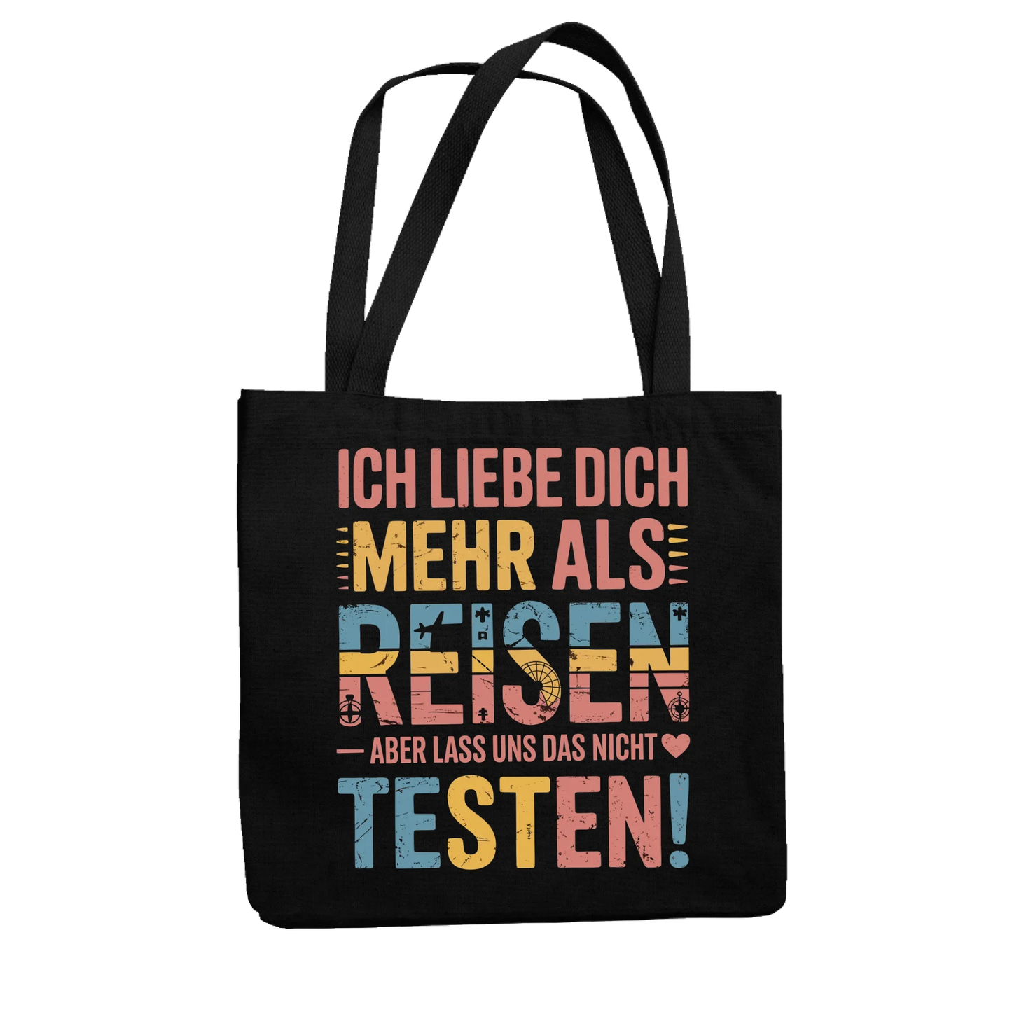 Ich liebe dich mehr als Reisen aber lass uns das nicht testen Jutetasche 8