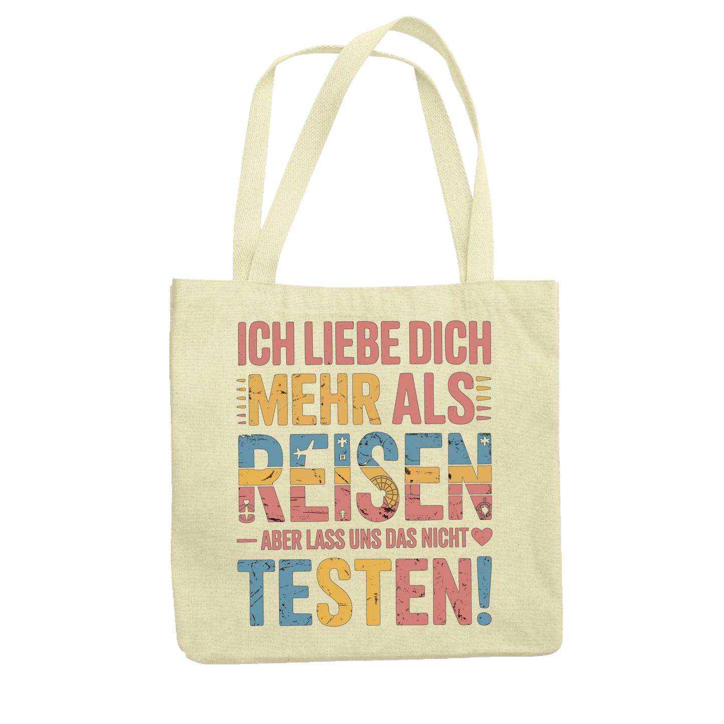 Ich liebe dich mehr als Reisen aber lass uns das nicht testen Jutetasche 8