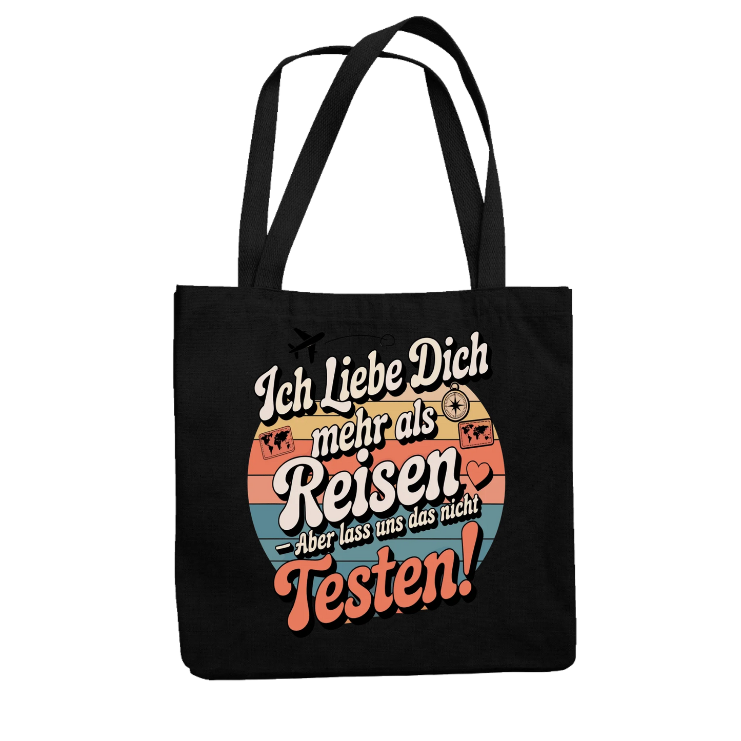 Ich liebe dich mehr als Reisen aber lass uns das nicht testen Jutetasche 22