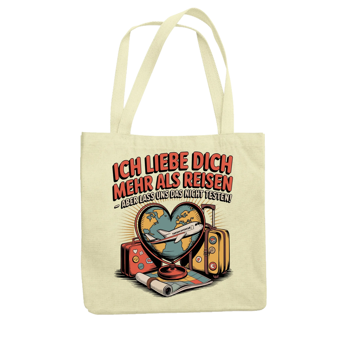 Ich liebe dich mehr als Reisen aber lass uns das nicht testen Jutetasche 27