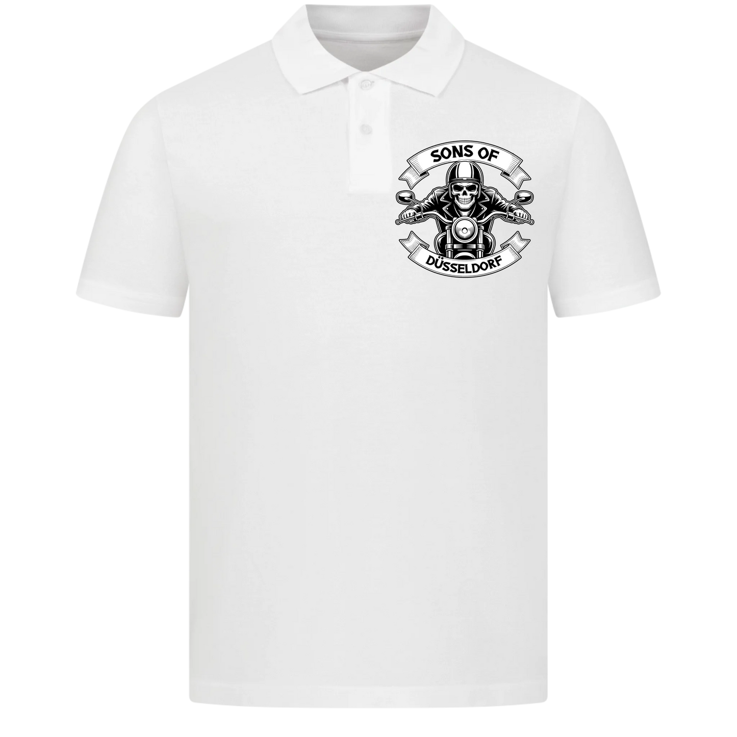 Sons of [Ort] – Personalisiertes Biker Poloshirt Brustlogo