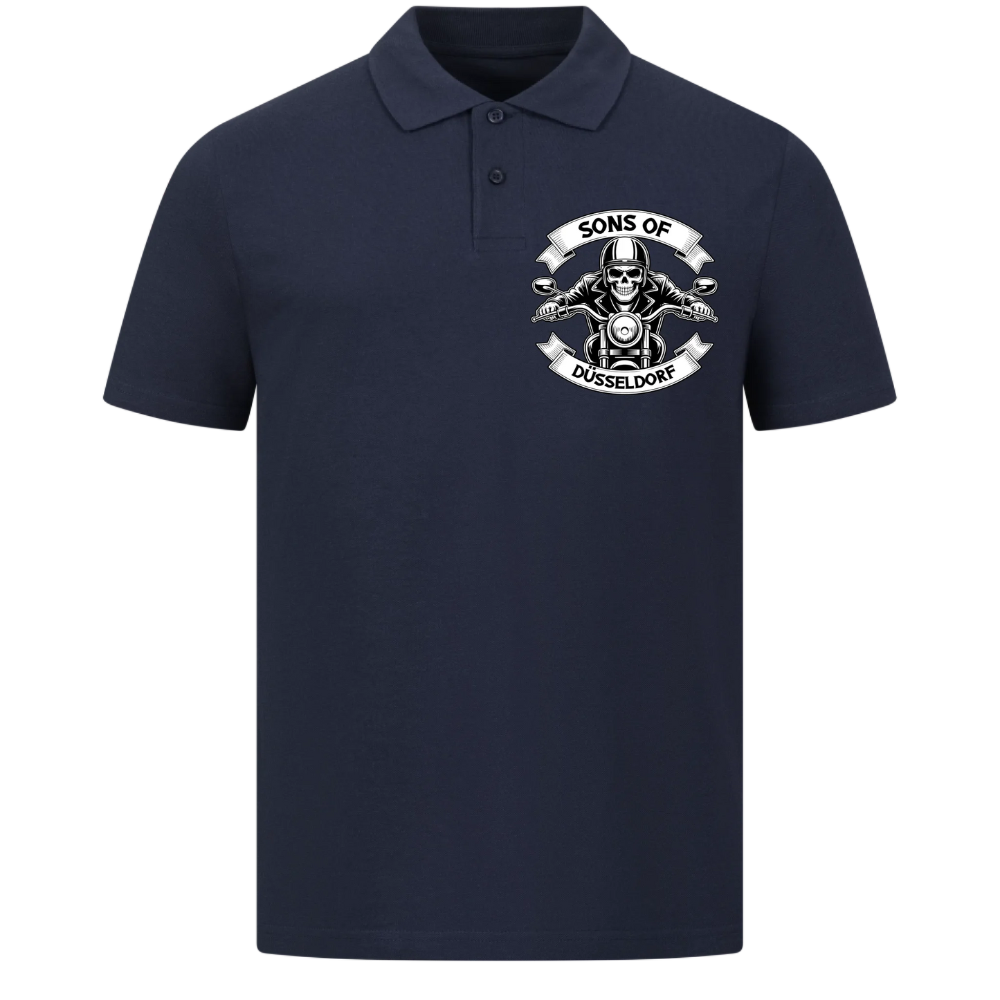 Sons of [Ort] – Personalisiertes Biker Poloshirt Brustlogo