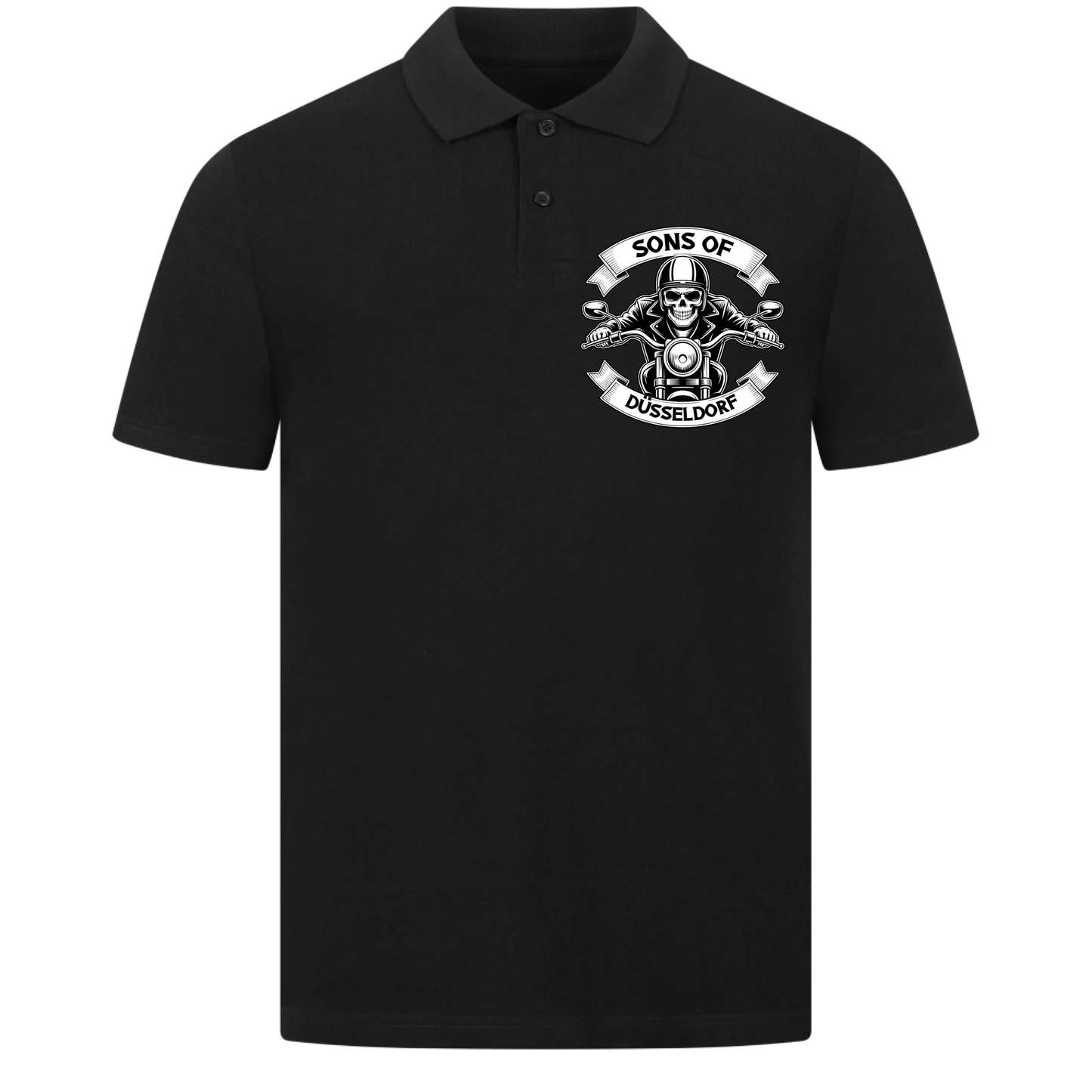 Sons of [Ort] – Personalisiertes Biker Poloshirt Brustlogo