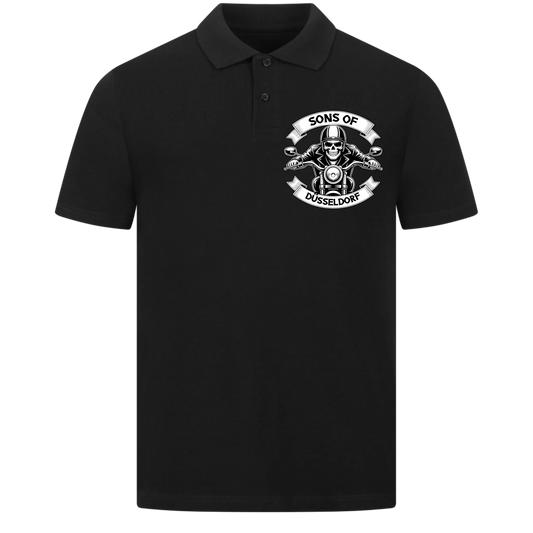Sons of [Ort] – Personalisiertes Biker Poloshirt Brustlogo