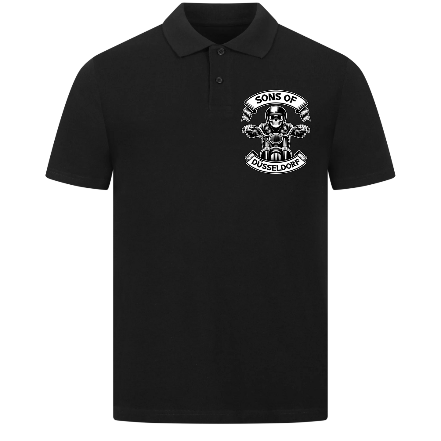 Sons of [Ort] – Personalisiertes Biker Poloshirt Brustlogo
