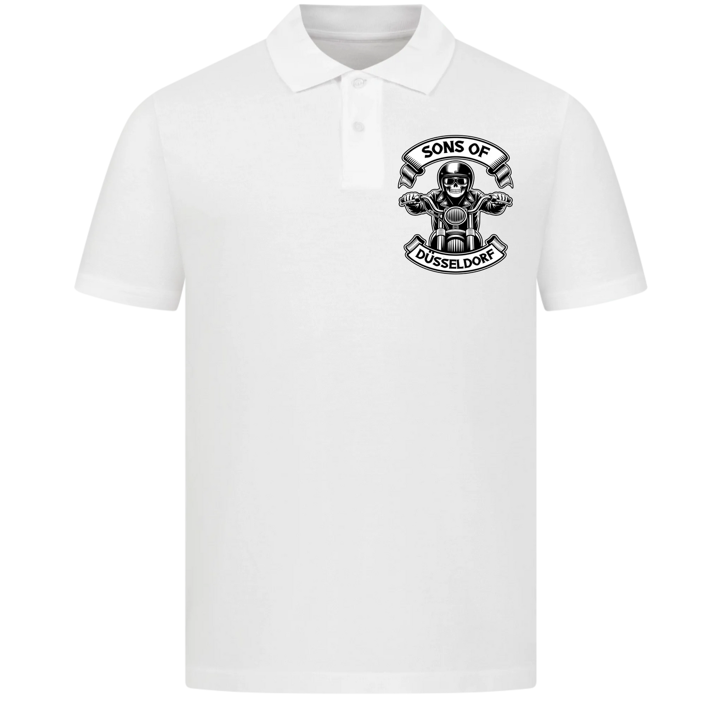 Sons of [Ort] – Personalisiertes Biker Poloshirt Brustlogo
