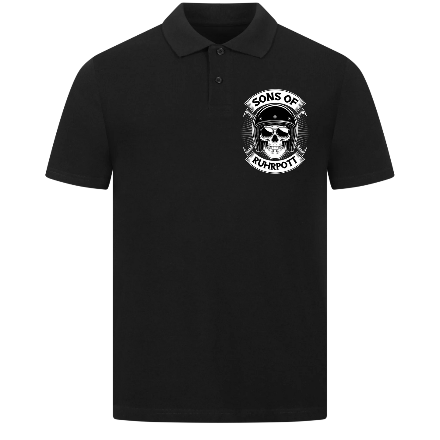 Sons of [Ort] – Personalisiertes Biker Poloshirt Brustlogo