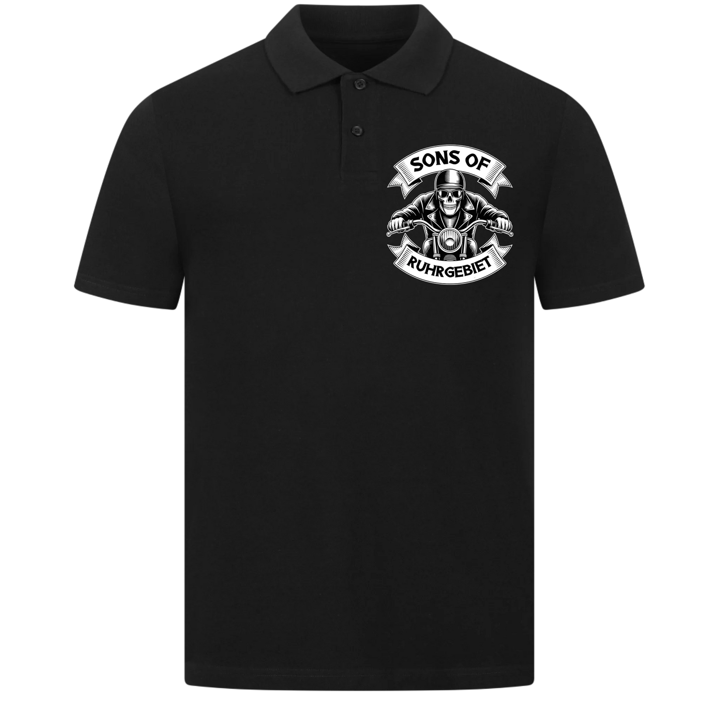 Sons of [Ort] – Personalisiertes Biker Poloshirt Brustlogo