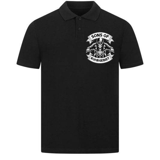 Sons of [Ort] – Personalisiertes Biker Poloshirt Brustlogo