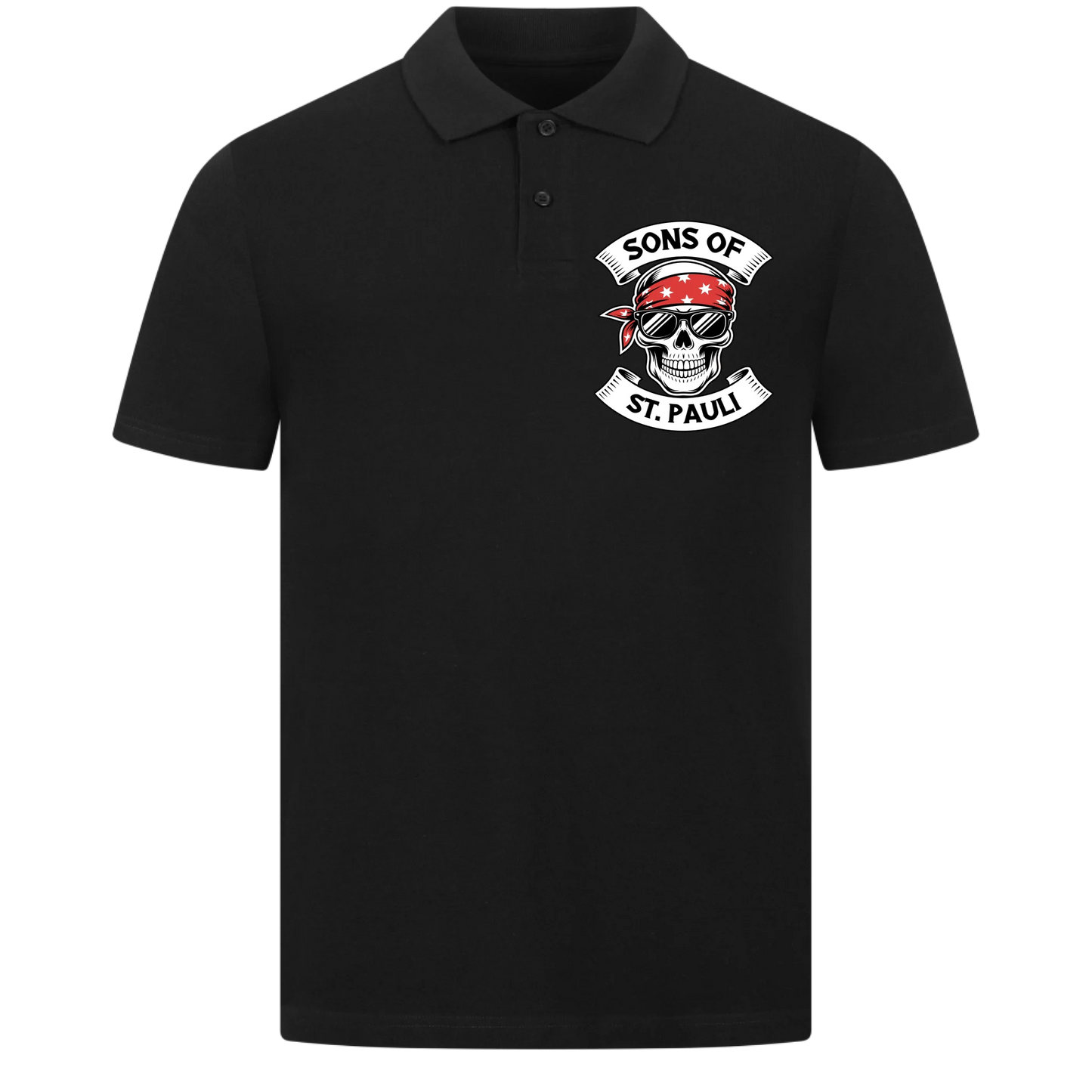 Sons of [Ort] – Personalisiertes Biker Poloshirt Brustlogo