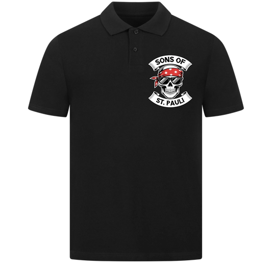 Sons of [Ort] – Personalisiertes Biker Poloshirt Brustlogo