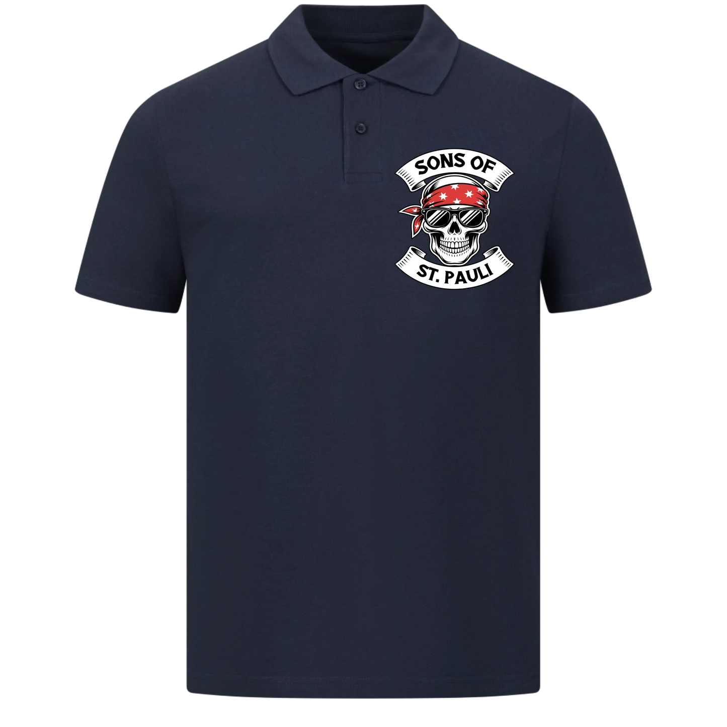 Sons of [Ort] – Personalisiertes Biker Poloshirt Brustlogo