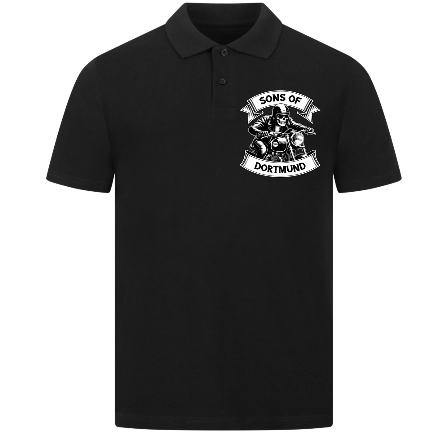 Sons of [Ort] – Personalisiertes Biker Poloshirt Brustlogo