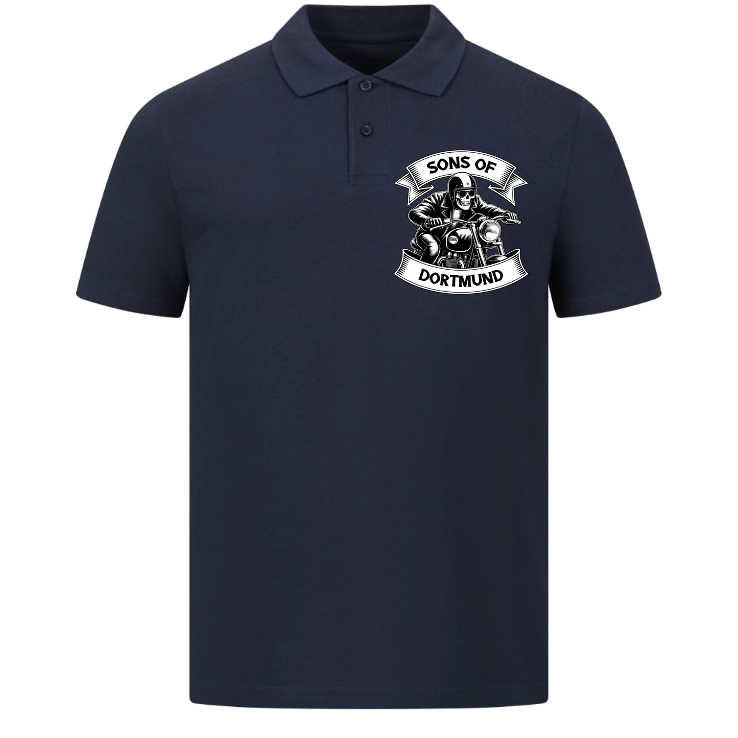 Sons of [Ort] – Personalisiertes Biker Poloshirt Brustlogo