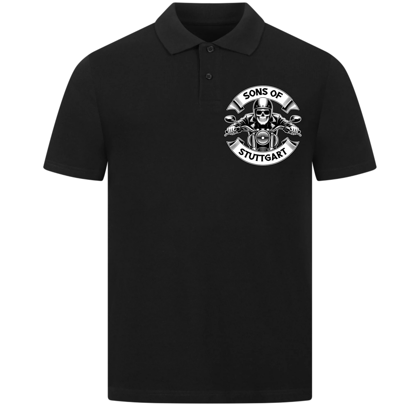 Sons of [Ort] – Personalisiertes Biker Poloshirt Brustlogo