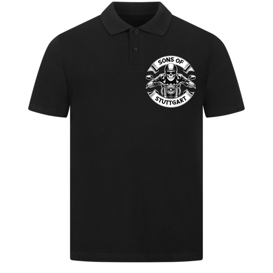 Sons of [Ort] – Personalisiertes Biker Poloshirt Brustlogo