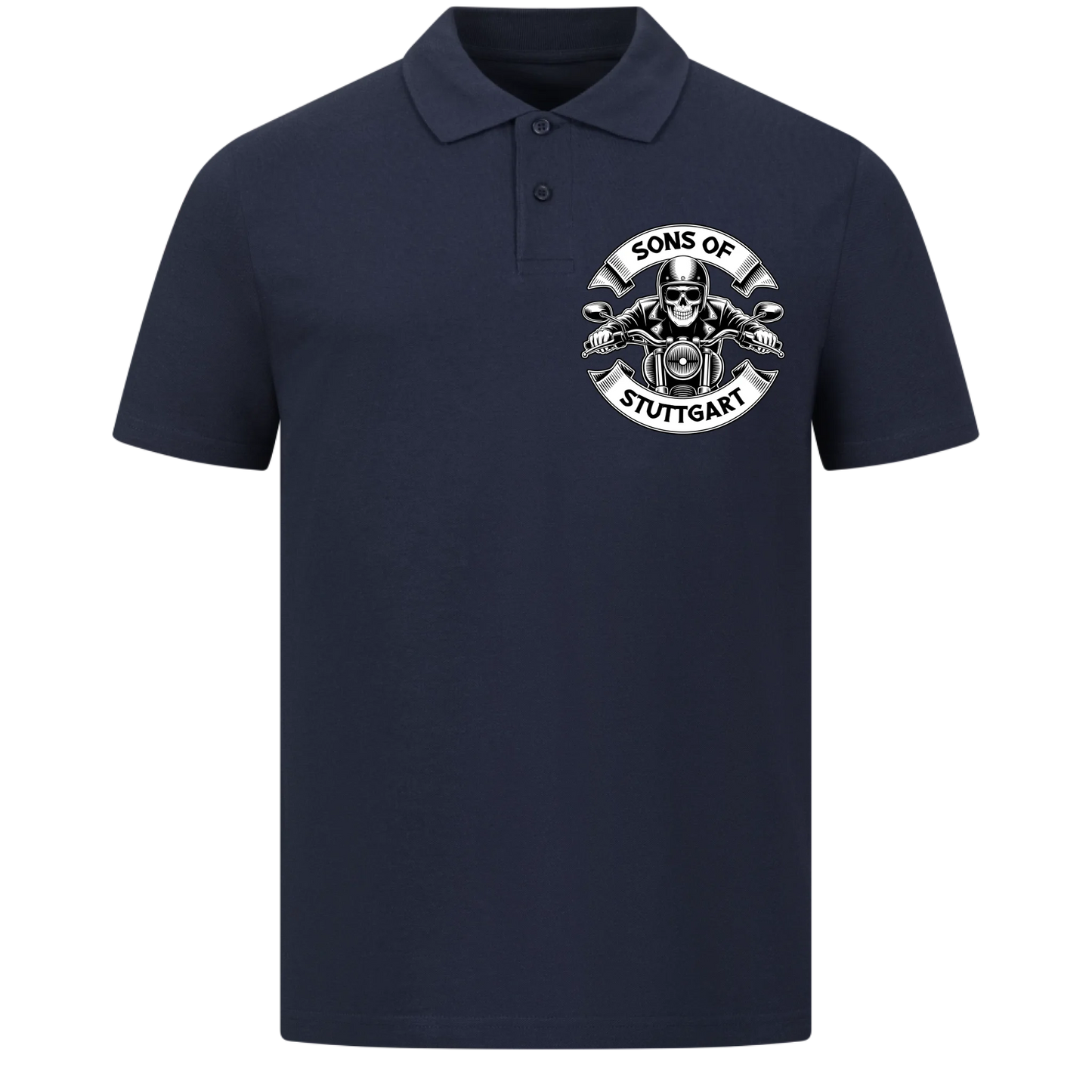 Sons of [Ort] – Personalisiertes Biker Poloshirt Brustlogo