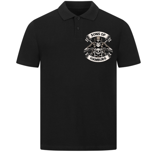 Sons of [Ort] – Personalisiertes Biker Poloshirt Brustlogo
