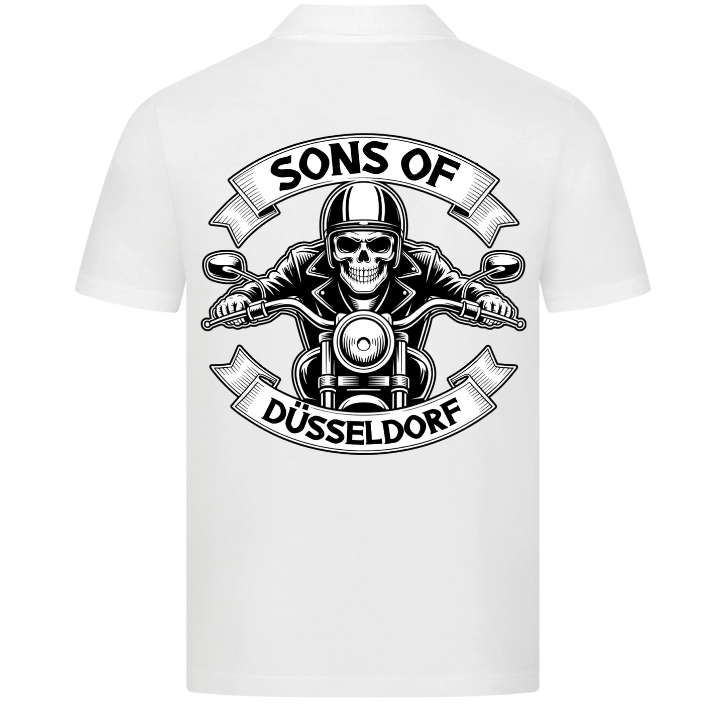 Sons of [Ort] – Personalisiertes Biker Poloshirt Brustlogo