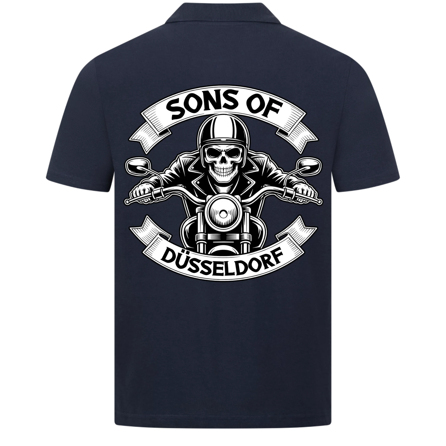 Sons of [Ort] – Personalisiertes Biker Poloshirt Brustlogo