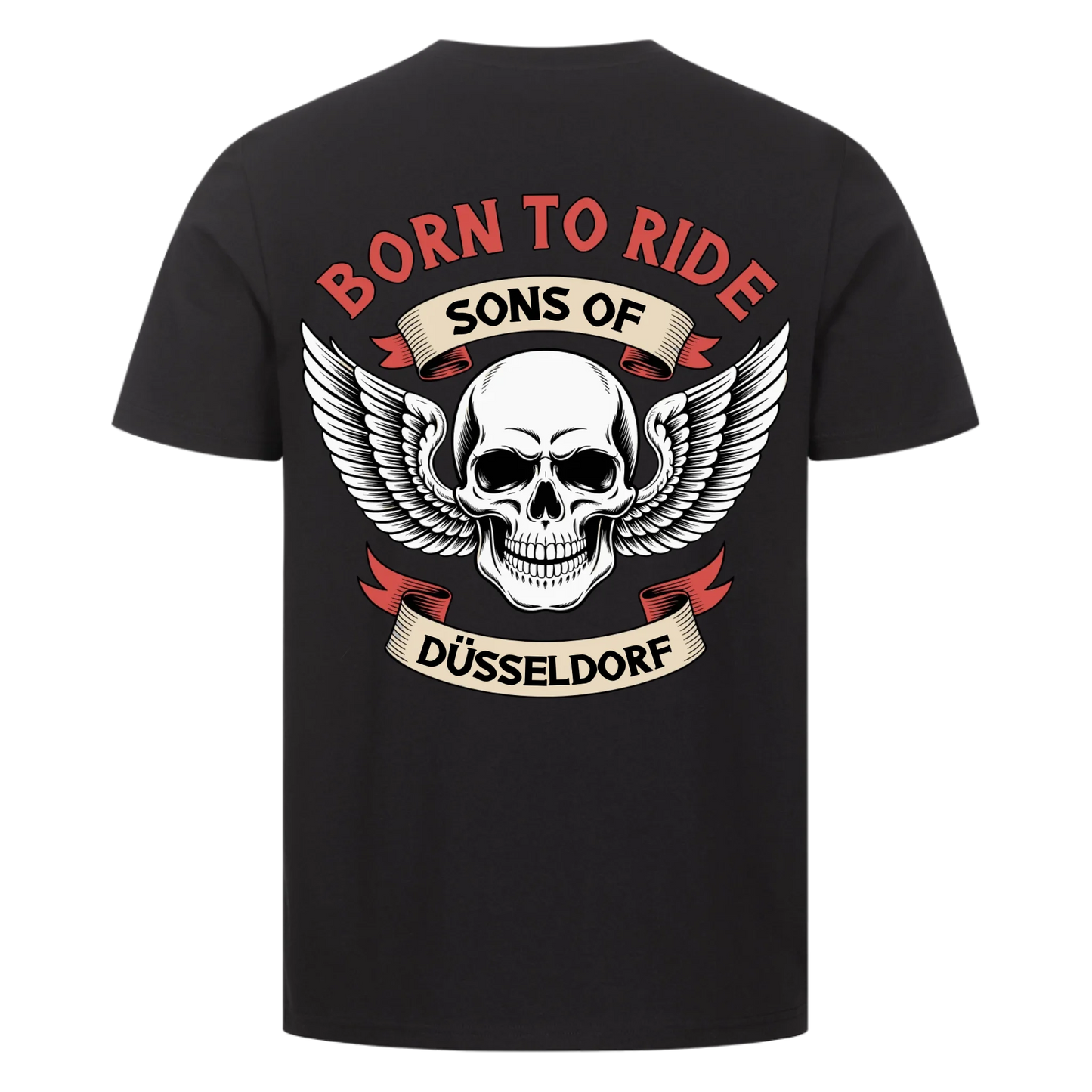 Sons of [Ort] BORN TO RIDE – Personalisiertes Biker Premium T-Shirt