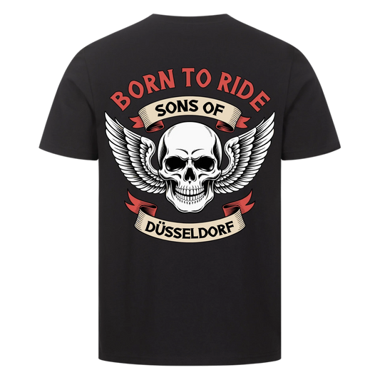 Sons of [Ort] BORN TO RIDE – Personalisiertes Biker Premium T-Shirt