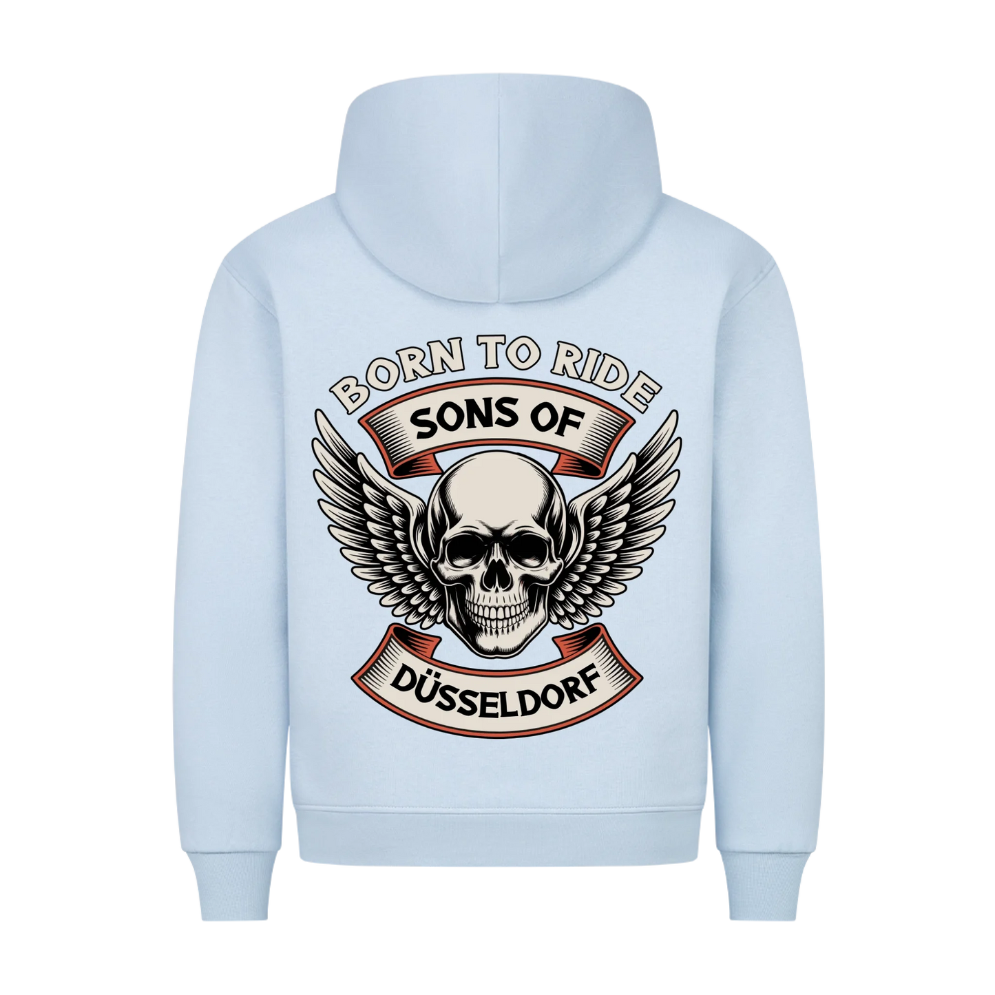 Sons of [Ort] BORN TO RIDE – Personalisiertes Biker Premium Hoodie