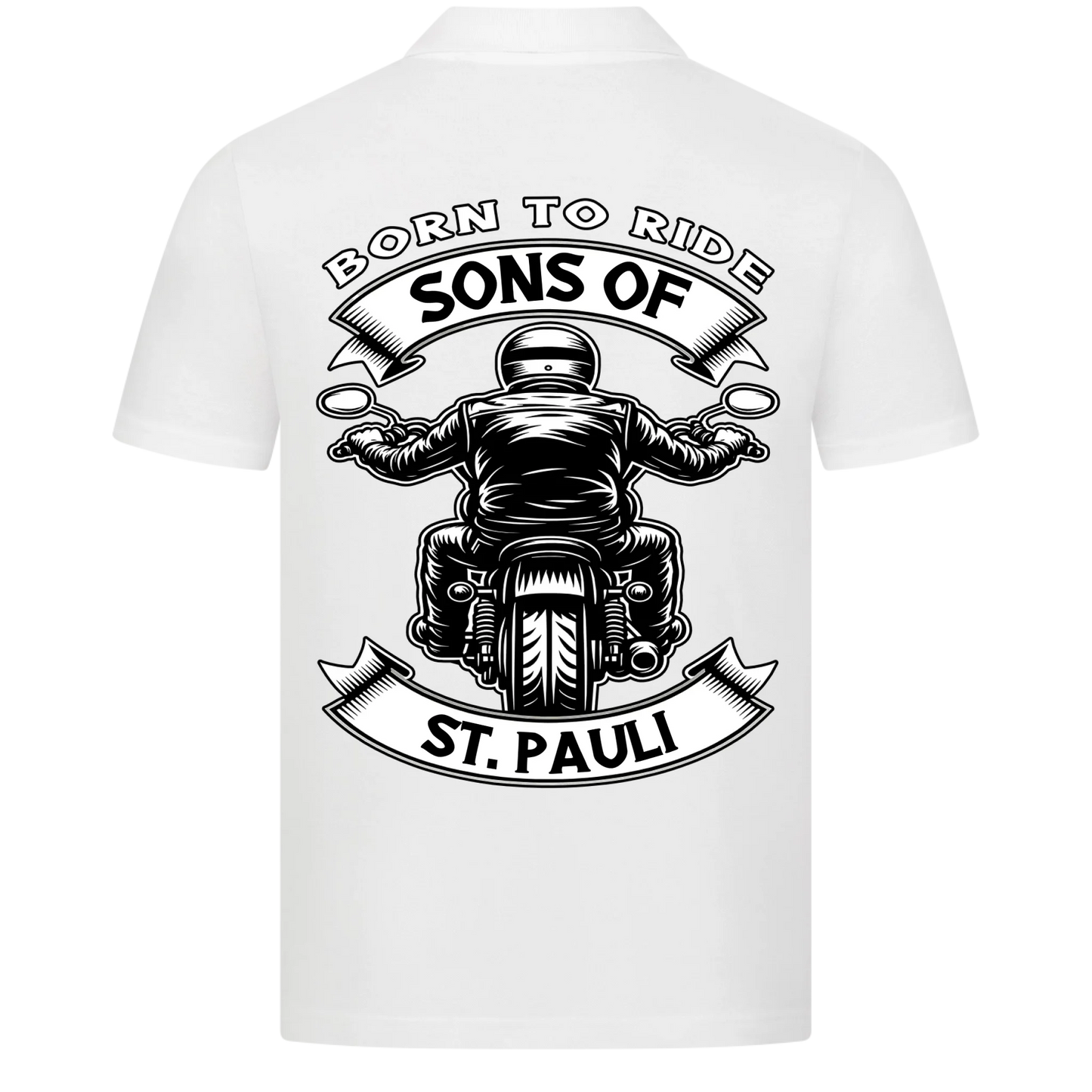 Sons of [Ort] – Personalisiertes Biker Poloshirt Brustlogo