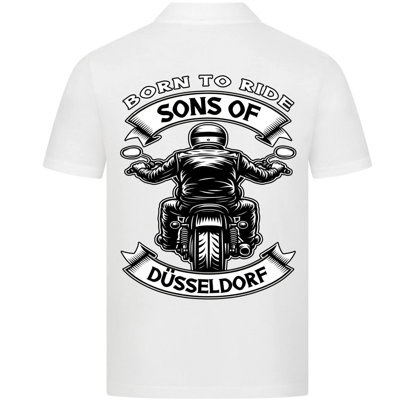 Sons of [Ort] – Personalisiertes Biker Poloshirt Brustlogo