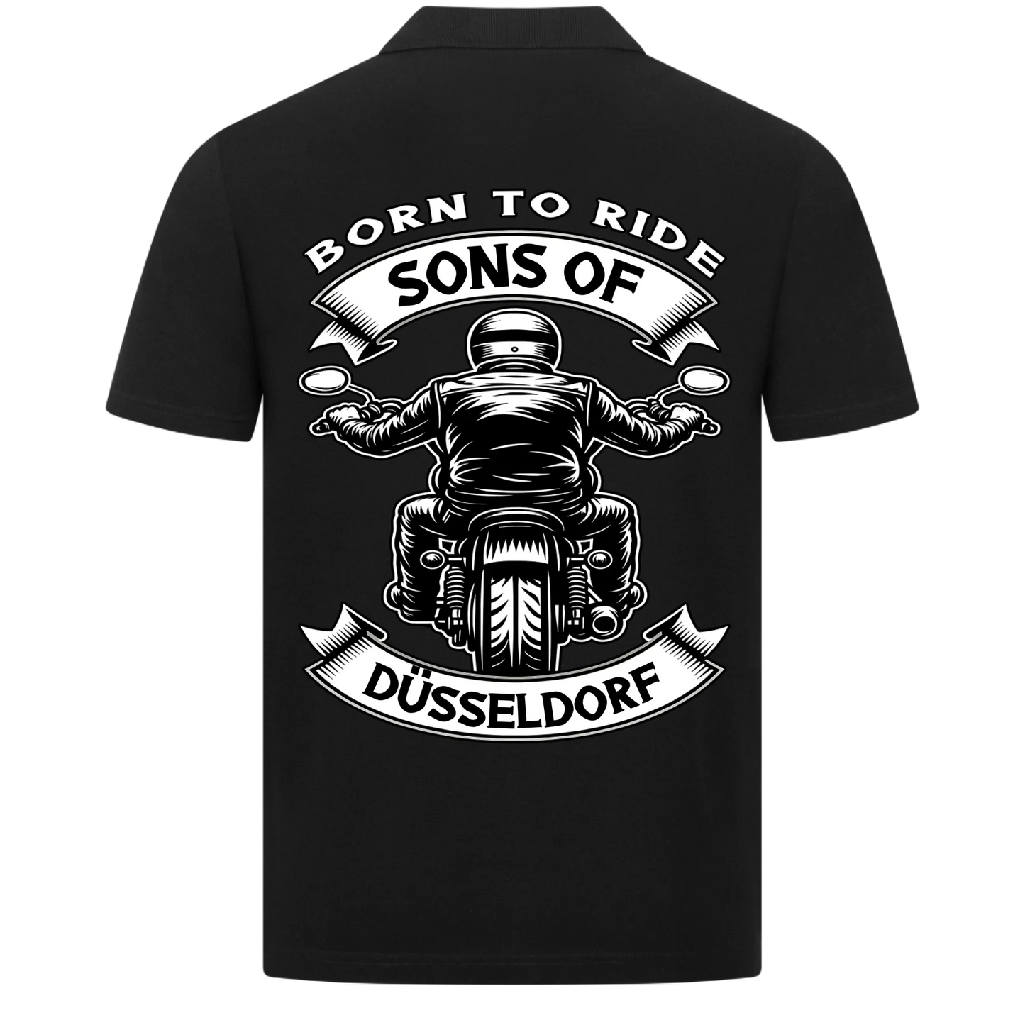 Sons of [Ort] – Personalisiertes Biker Poloshirt Brustlogo