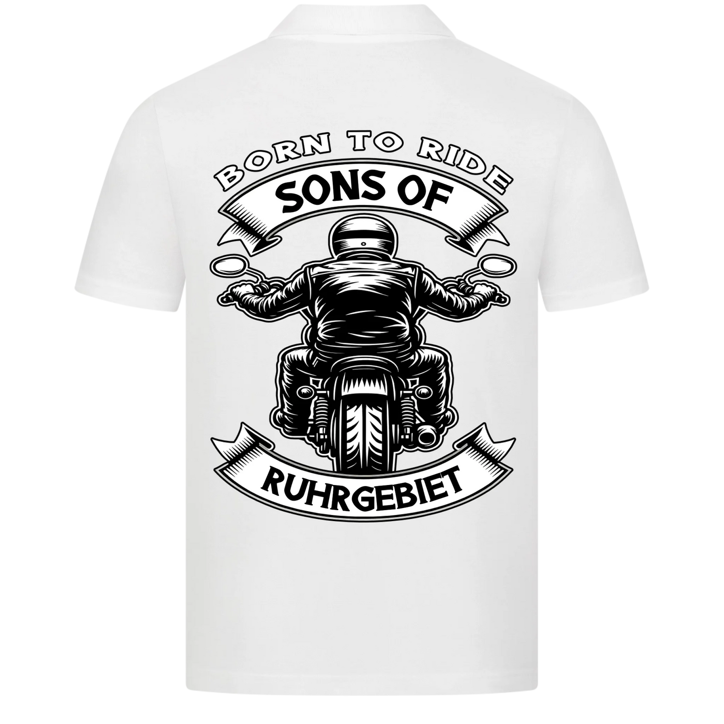 Sons of [Ort] – Personalisiertes Biker Poloshirt Brustlogo