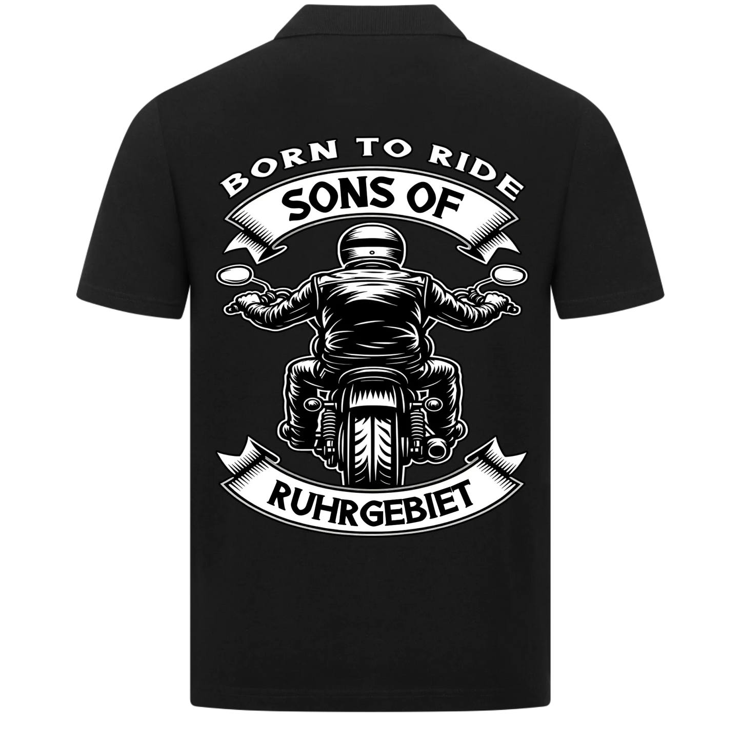 Sons of [Ort] – Personalisiertes Biker Poloshirt Brustlogo