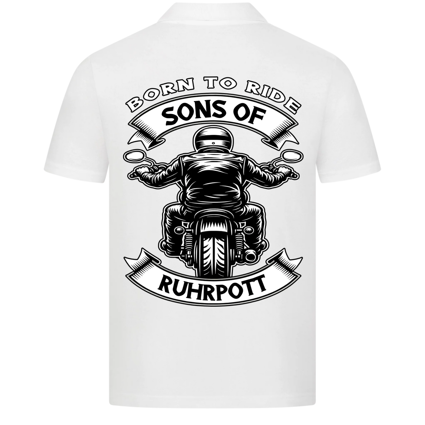 Sons of [Ort] – Personalisiertes Biker Poloshirt Brustlogo