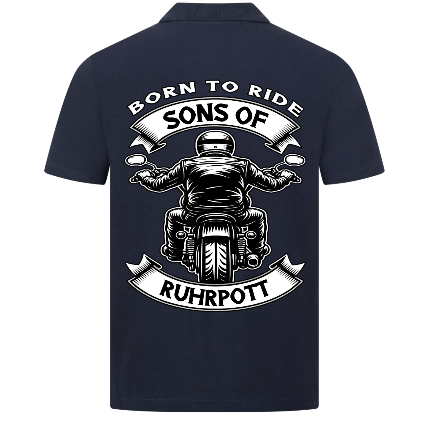 Sons of [Ort] – Personalisiertes Biker Poloshirt Brustlogo