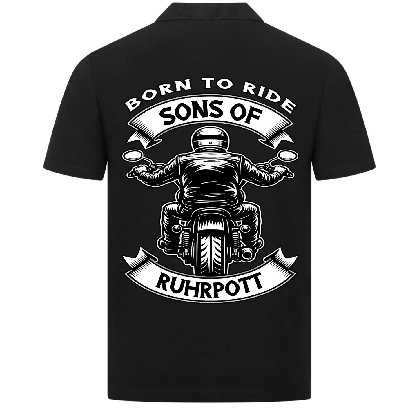 Sons of [Ort] – Personalisiertes Biker Poloshirt Brustlogo