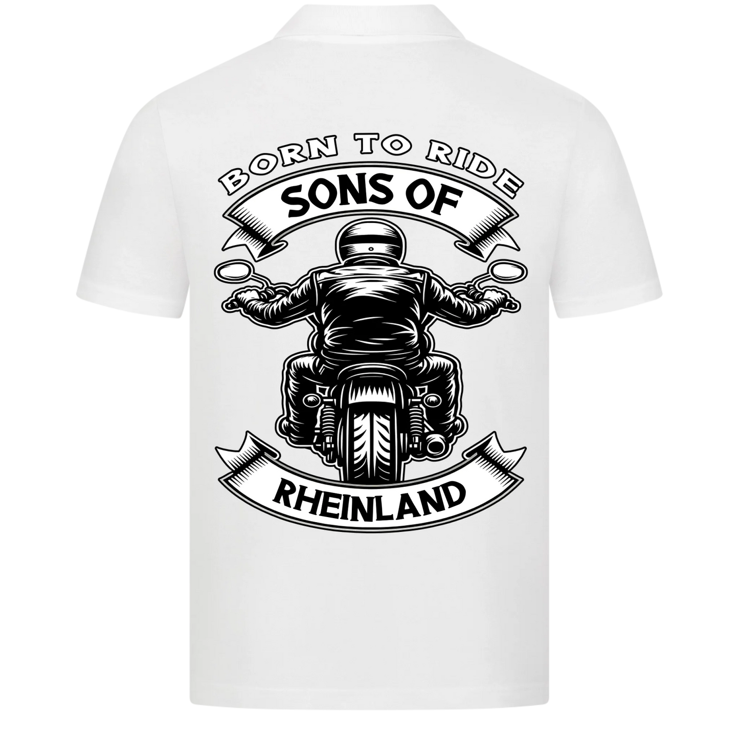 Sons of [Ort] – Personalisiertes Biker Poloshirt Brustlogo