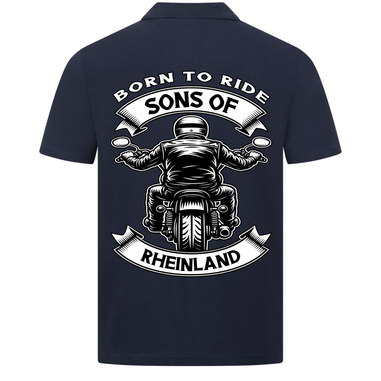 Sons of [Ort] – Personalisiertes Biker Poloshirt Brustlogo