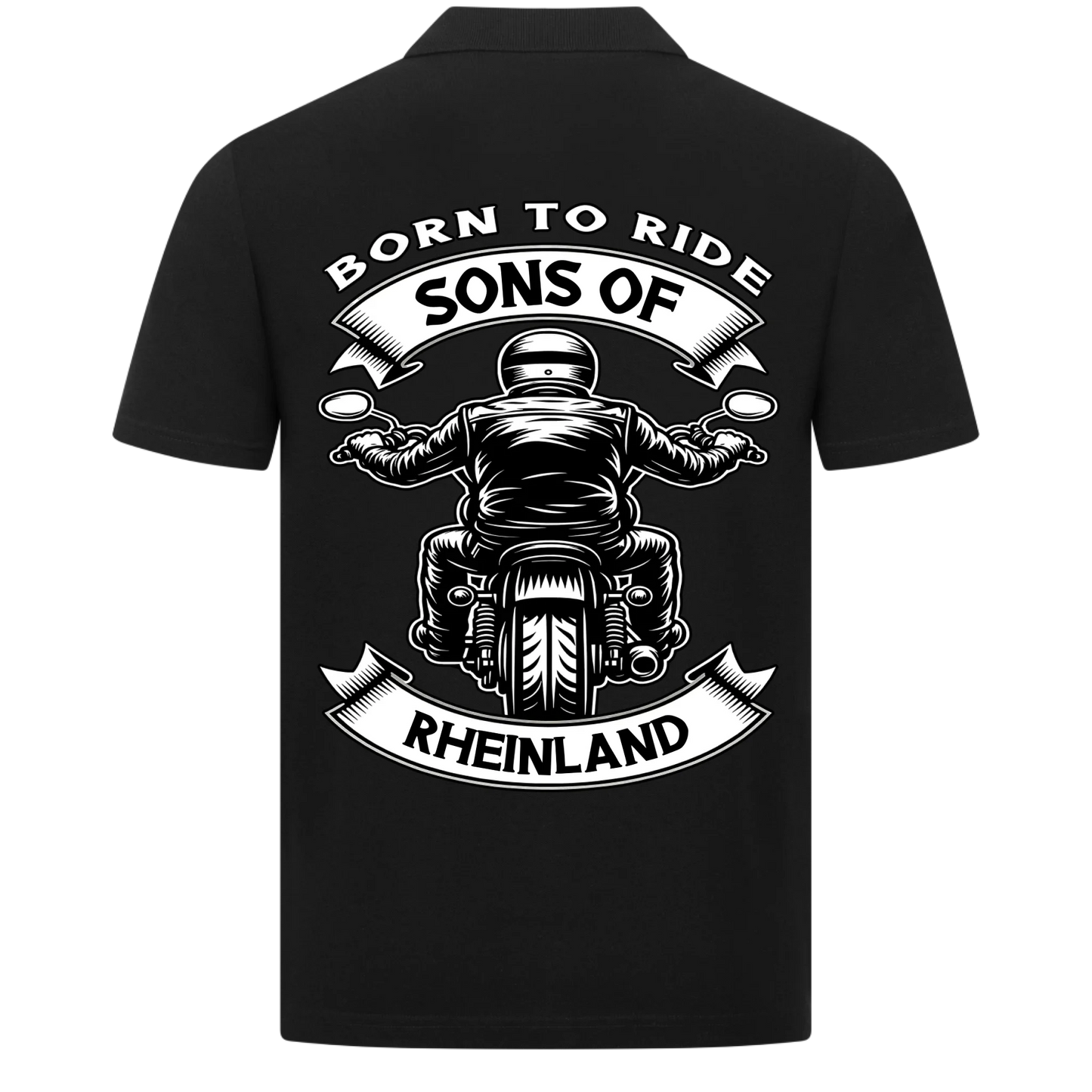 Sons of [Ort] – Personalisiertes Biker Poloshirt Brustlogo