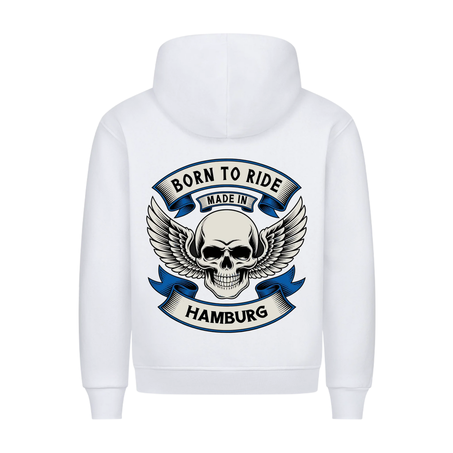 Born to Ride made in [Ort] – Personalisiertes Biker Premium Hoodie
