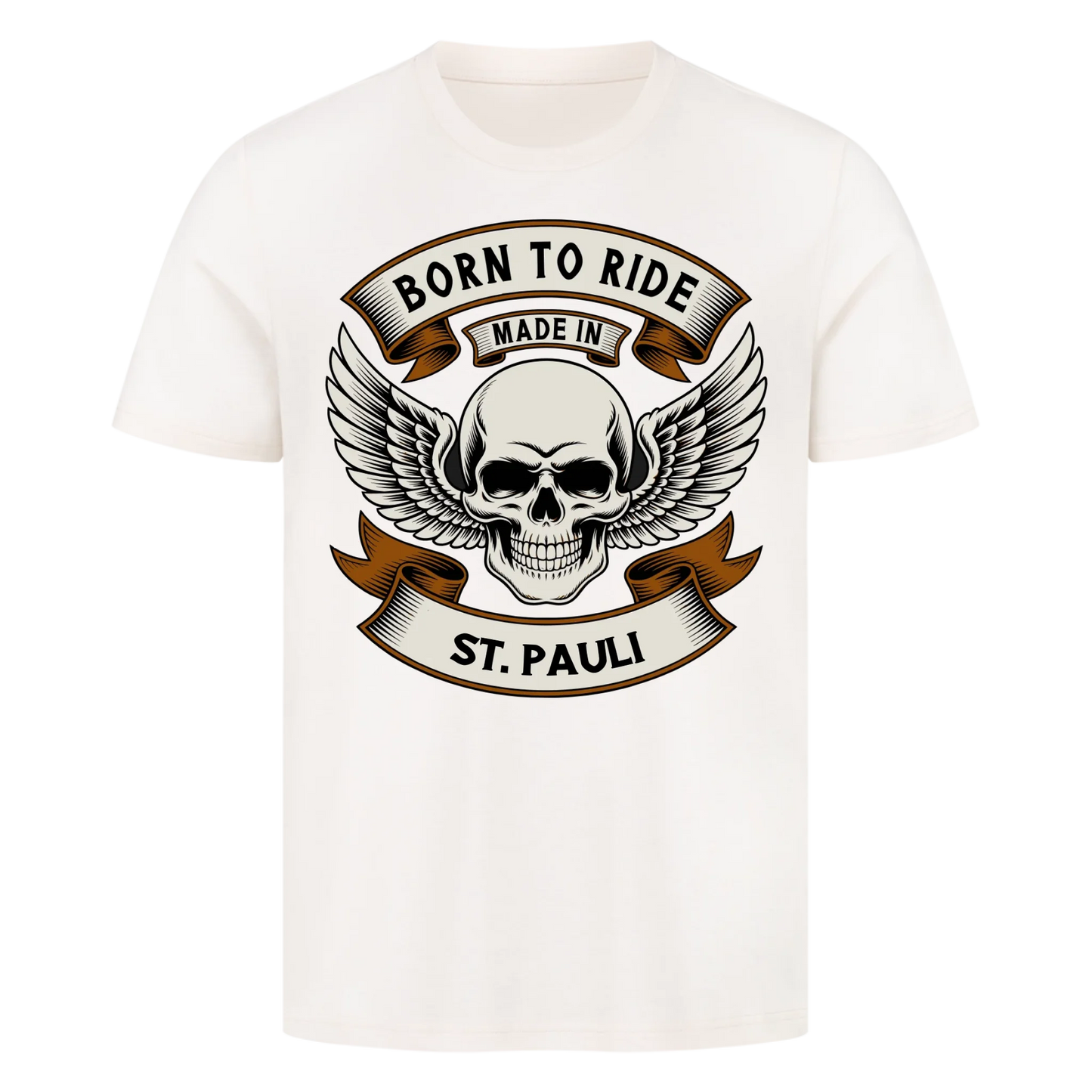 Born to ride made in [Ort] – Personalisiertes Biker Premium T-Shirt 18
