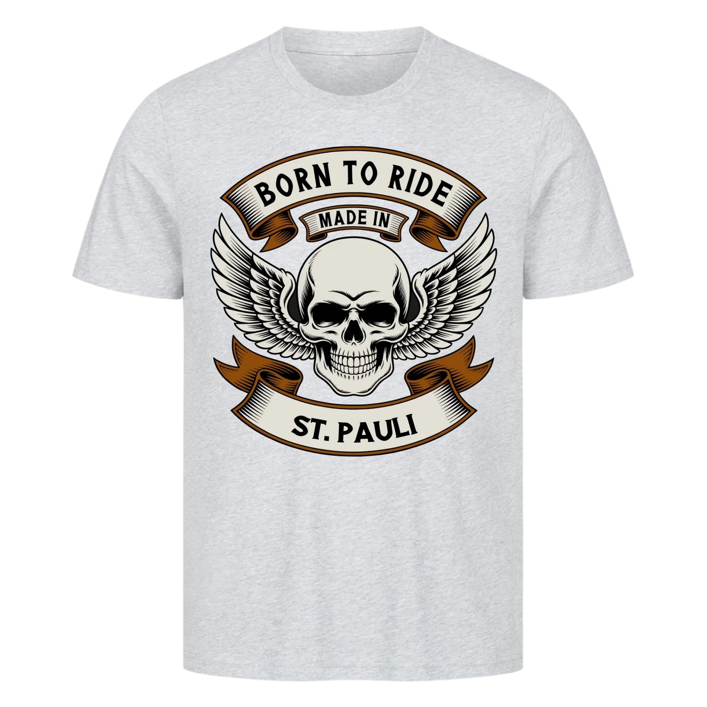 Born to ride made in [Ort] – Personalisiertes Biker Premium T-Shirt 18